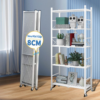 Kệ để đồ đa năng kệ gấp gọn 3/4/5 tầng cho nhà bếp, phòng ăn, phòng tắm