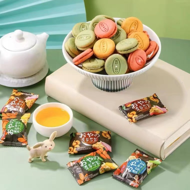 Bánh quy macaron sandwich mix vị hạt ngũ cốc Ococo & trái cây Wingoo, đồ ăn vặt maccaron ngon rẻ