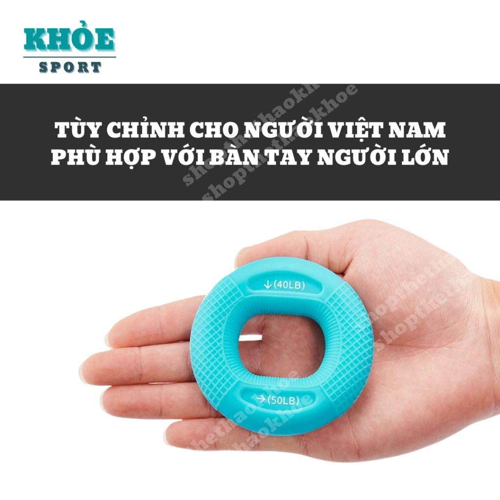 Vòng bóp tay cao su Sillicon SHOP THỂ THAO KHỎE 7 mức nặng