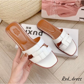 Dép lê nữ kiểu xếp da sần - RedDress