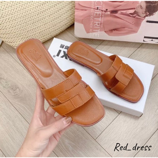 Dép lê nữ kiểu xếp da sần - RedDress
