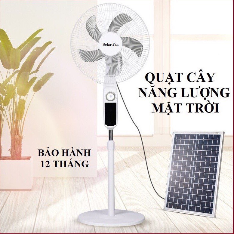 Quạt tích điện năng lượng mặt trời , Quạt tích điện Solar Fan sử dụng 8-10 giờ , Bảo hành ( 12 tháng )