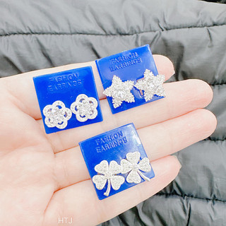 Bông tai bạc mặt hoa chất liệu bạc s925 MS055