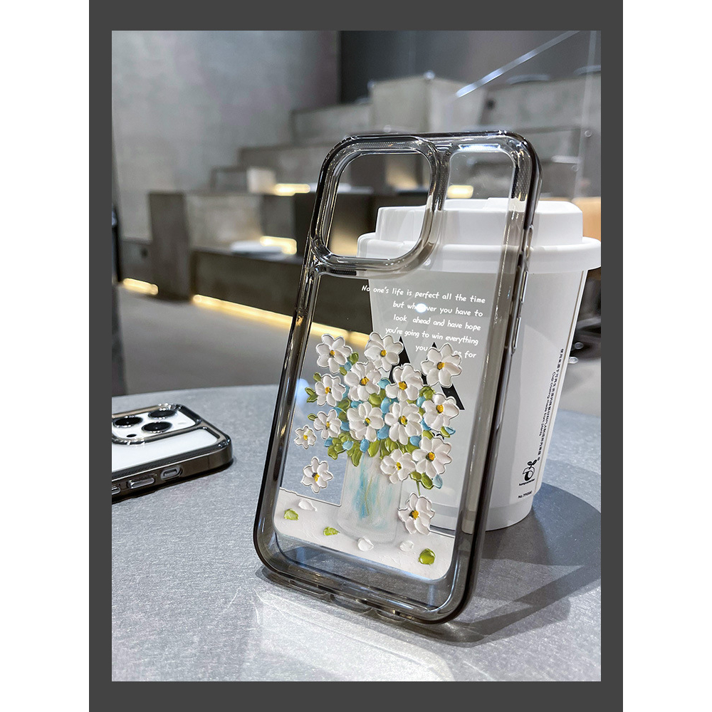 Ốp lưng iphone Acrylic TPU Hoa Xinh Xắn 14promax/ 14pro/ 14/ 13promax/ 13pro/ 13/ 12promax/ 12pro/ 12/ 11promax/ 11