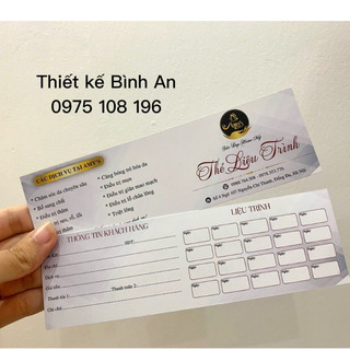 Combo in 100 thẻ liệu trình, thẻ bảo hành cho spa, Thiết kế theo yêu cầu miễn phí Bình An