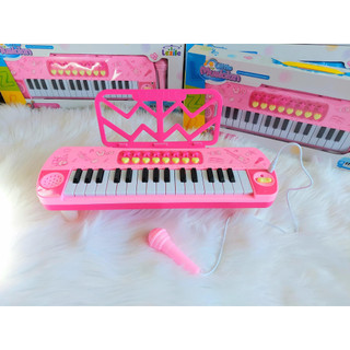 Đồ chơi đàn piano cho bé có đèn nhạc và micro chuẩn âm