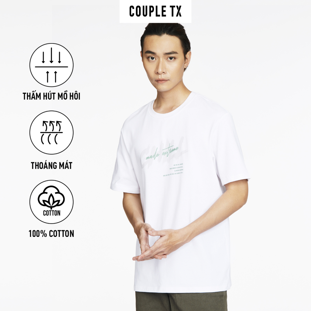 Áo Thun Nam Nữ Couple TX In Typo Made Extreme Chill TS 285