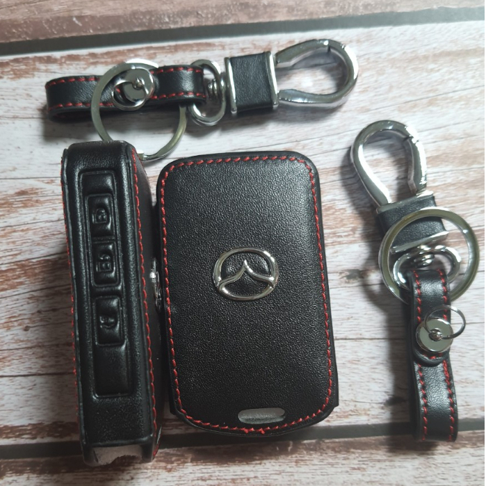 Bao da đen chìa khoá  xe ô tô Mazda 3 all new 2020 - 2022 by Ốp khóa VIP