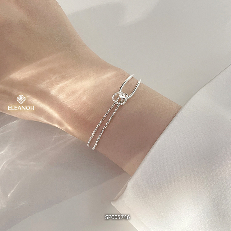 Lắc tay nữ layer bạc 925 Eleanor Accessories thiết kế độc đáo phụ kiện trang sức 5746