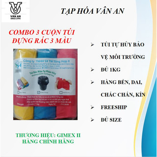 Túi đựng rác, tùy chọn màu, tùy chọn size, trọng lượng 1kg/túi (3 cuộn)