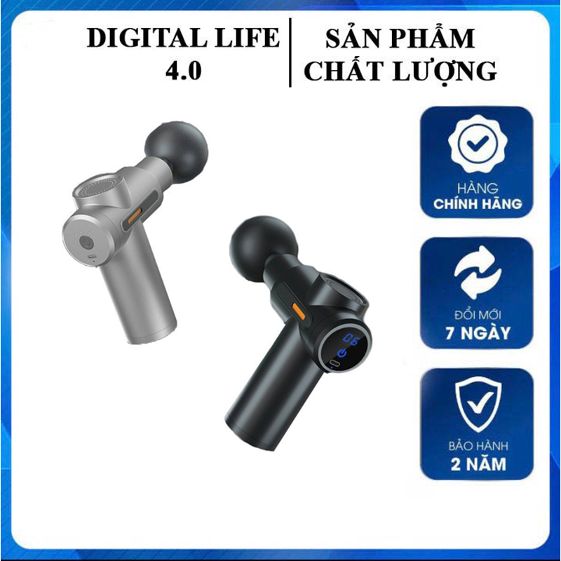 Máy Massage Cầm Tay Mini Toàn Thân 4 Đầu Mát Xa 6 Cấp Độ Đa Năng Máy Massage Cổ Vai Gáy Kiêm Súng Massage Tay Chân