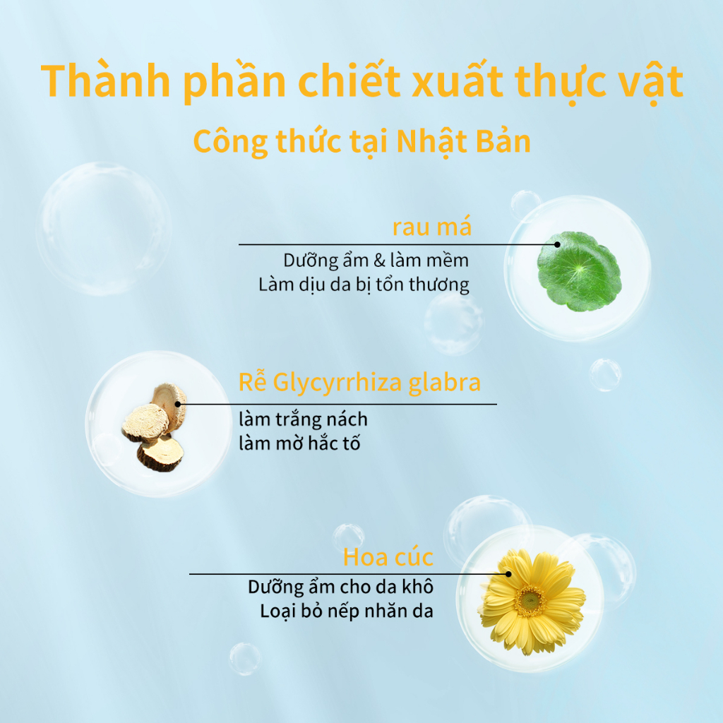 AISASEA lăn khử mùi Whitening Lăn nách Giảm Mồ Hôi 50ml Ngăn Mùi