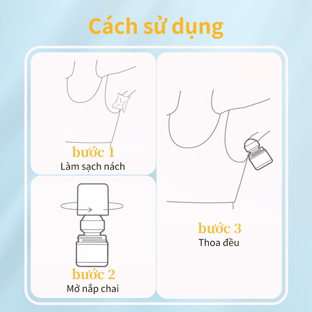 AISASEA lăn khử mùi Whitening Lăn nách Giảm Mồ Hôi 50ml Ngăn Mùi