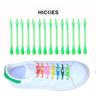 Dây giày cao su đàn hồi thông minh hilaces - xanh nõn chuối- bộ 14 dây