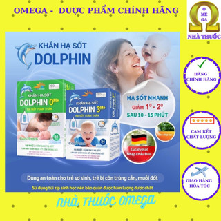 Khăn hạ sốt dolphin 3m+ an toàn cho bé từ 3 tháng tuổi