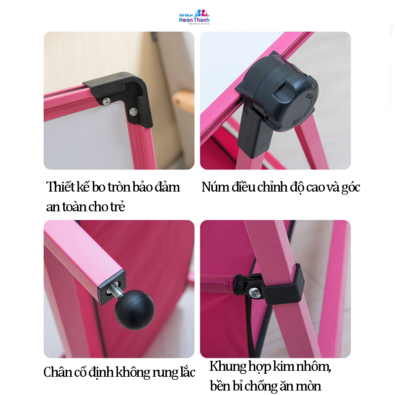 Bảng vẽ giáo dục 2 mặt cho bé, có từ tính tặng kèm nhiều phụ kiện