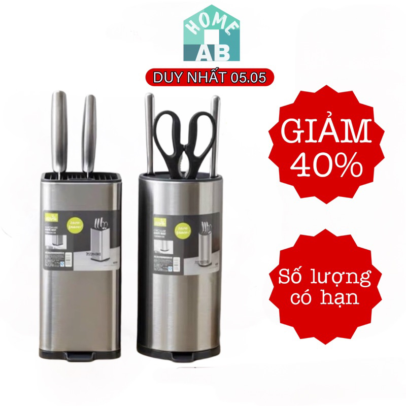 Hộp Cài Dao Kéo Inox 12 Ngăn Cao Cấp, Ống Cắm Dao Kéo Nhà Bếp, Giá Cắm Dao Kéo Tiện Lợi 3780-3790