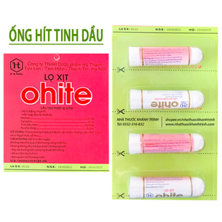Ống hít tinh dầu OHITE giảm nghẹt mũi, thông mũi, sổ mũi
