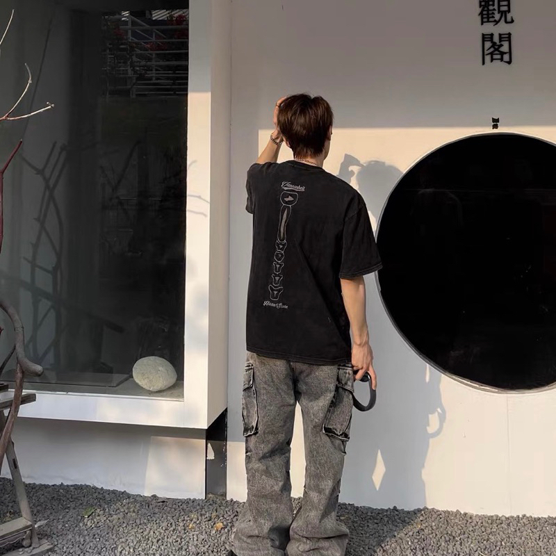 Áo thun xương rách Vancarhell - Broken Bones Tshirt - áo thun oversize phong cách hiphop đường phố Juwangorder 9229