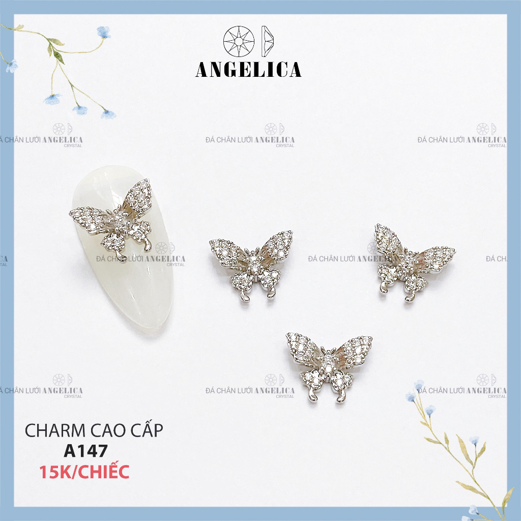 Charm nails chính hãng cao cấp siêu bền siêu sáng trang trí móng ANGELICA A