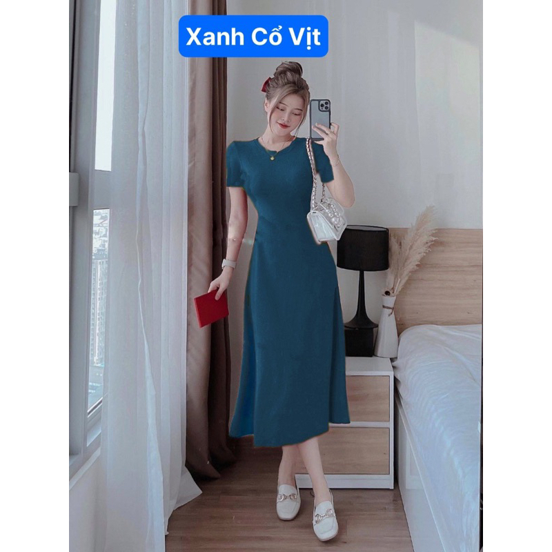 Đầm váy body dáng midi sẻ tà đơn giản siêu tôn dáng -Thời Trang VADA (BĐ05)y | BigBuy360 - bigbuy360.vn