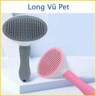 Lược chải lông mèo chó có nút bấm clean chính hãng chải lông mèo chó