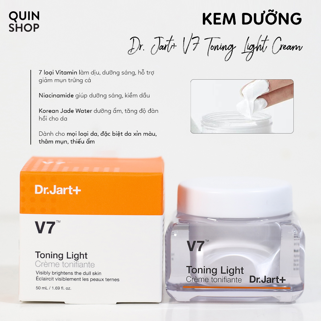 Kem Dưỡng Trắng Da Dr. Jart+ V7 Toning Light Cream