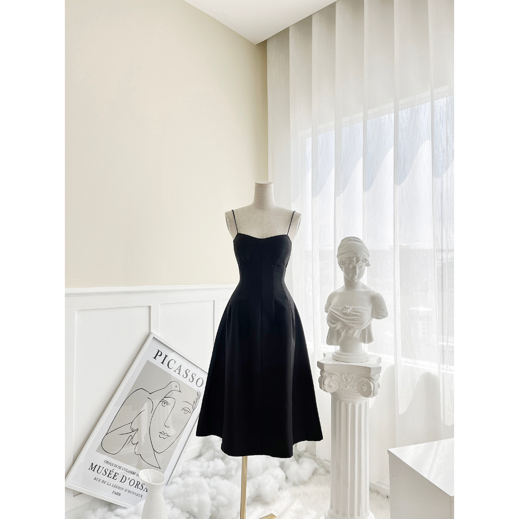 BBSTORE'S Đầm Xòe Hai Dây Dự Tiệc Thiết Kế Hở Lưng Gợi Cảm -D1909