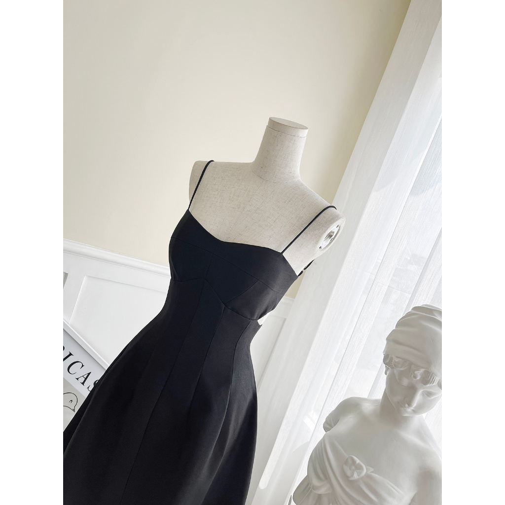 BBSTORE'S Đầm Xòe Hai Dây Dự Tiệc Thiết Kế Hở Lưng Gợi Cảm -D1909