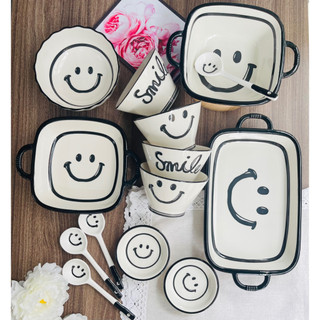 Bát đĩa sứ decor, Bát ăn cơm, Bát ăn chè, Bát đĩa đẹp , Sét bát đĩa smile dễ thương