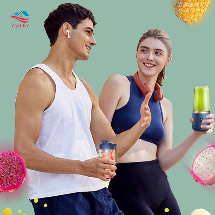 Máy xay sinh tố cầm tay Yasuky - Máy xay sinh tố mini 6 lưỡi dao gọn nhẹ, công suất 40w hàng chính hãng chất lượng cao