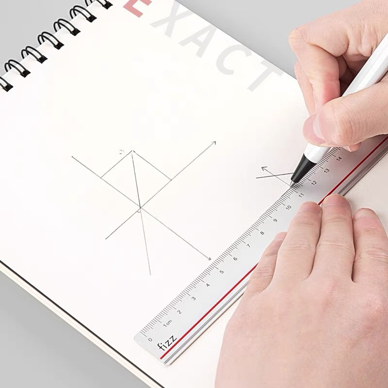 Thước kẻ nhôm Fizz Guangbo 15cm FZ22704 - 20cm FZ22705 - 30cm FZ22703