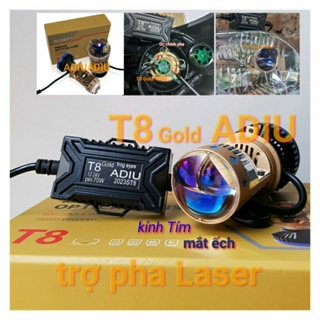 Hình ảnh Bóng đèn pha bi cầu Led H4 T2 Pro, T8 Gold ADIU mắt ếch kính Tím 70W, P6 plus 65W kính Tím, G63 black bản 2023