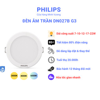 Đèn âm trần tròn philips dn027b g3