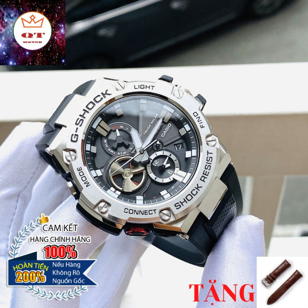 Đồng Hồ Nam CASIO G-Steel GST-B100-1A Chính Hãng Tặng Kèm Dây Da Cao Cấp