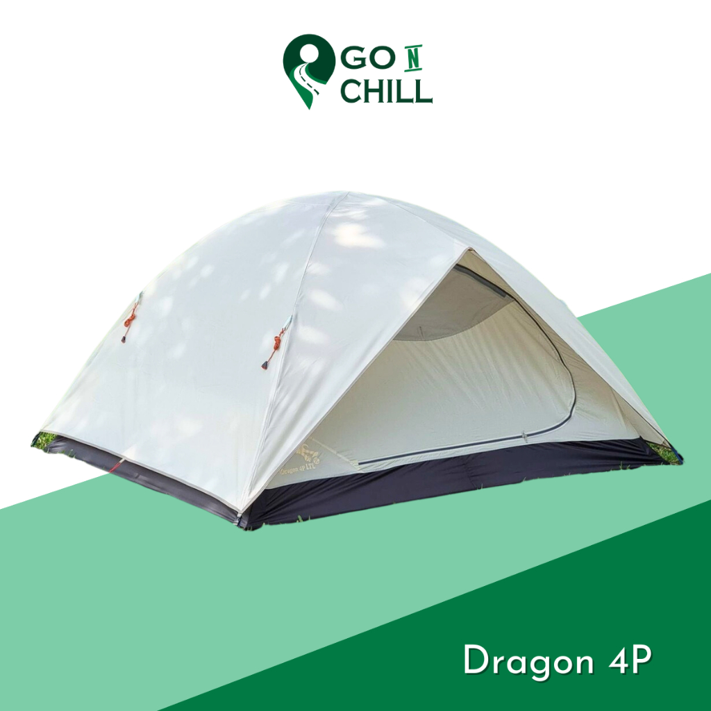 Lều dã ngoại cắm trại 2 lớp thoáng mát, chống mưa tốt cho 4 người Dragon 4P