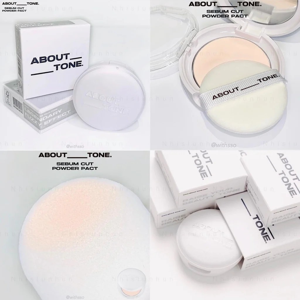Phấn Phủ Siêu Mịn Kiềm Dầu About Tone Powder Pact  9g