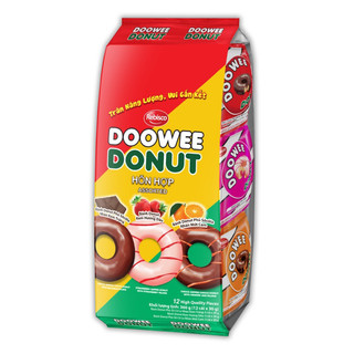 Bánh donut doowee hỗn hợp 12 cái