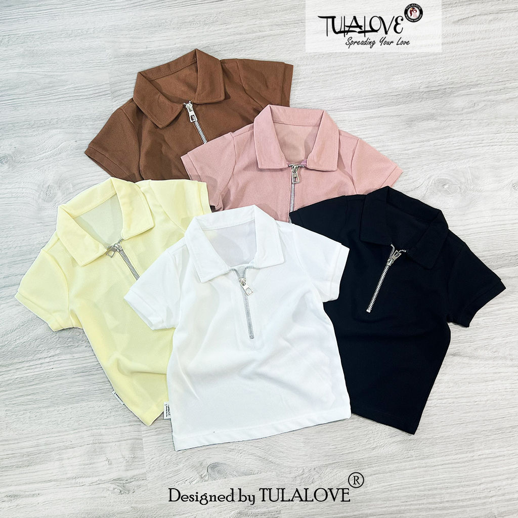 Áo Polo Bé Trai Kiểu Dáng Basic Tulalove, Áo Polo Cộc Tay Bé Trai