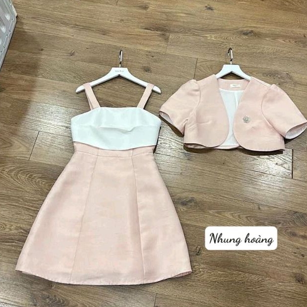 Sét váy tiểu thư takta hồng hàng cao cấp váy đi chơi dự tiệc sang chảnh