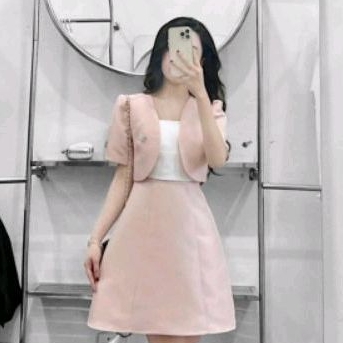 Sét váy tiểu thư takta hồng hàng cao cấp váy đi chơi dự tiệc sang chảnh