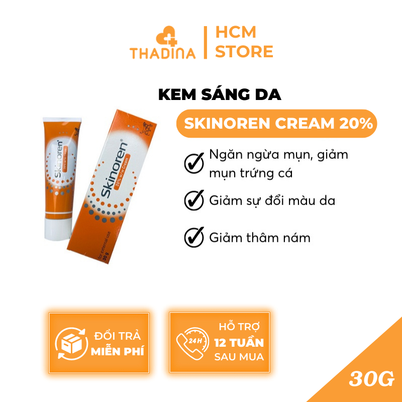 SKINOREN cream 20% & gel 15% Acid azelaic, Kem giảm mụn và thâm nám tuýp 30g - Thadina HCM