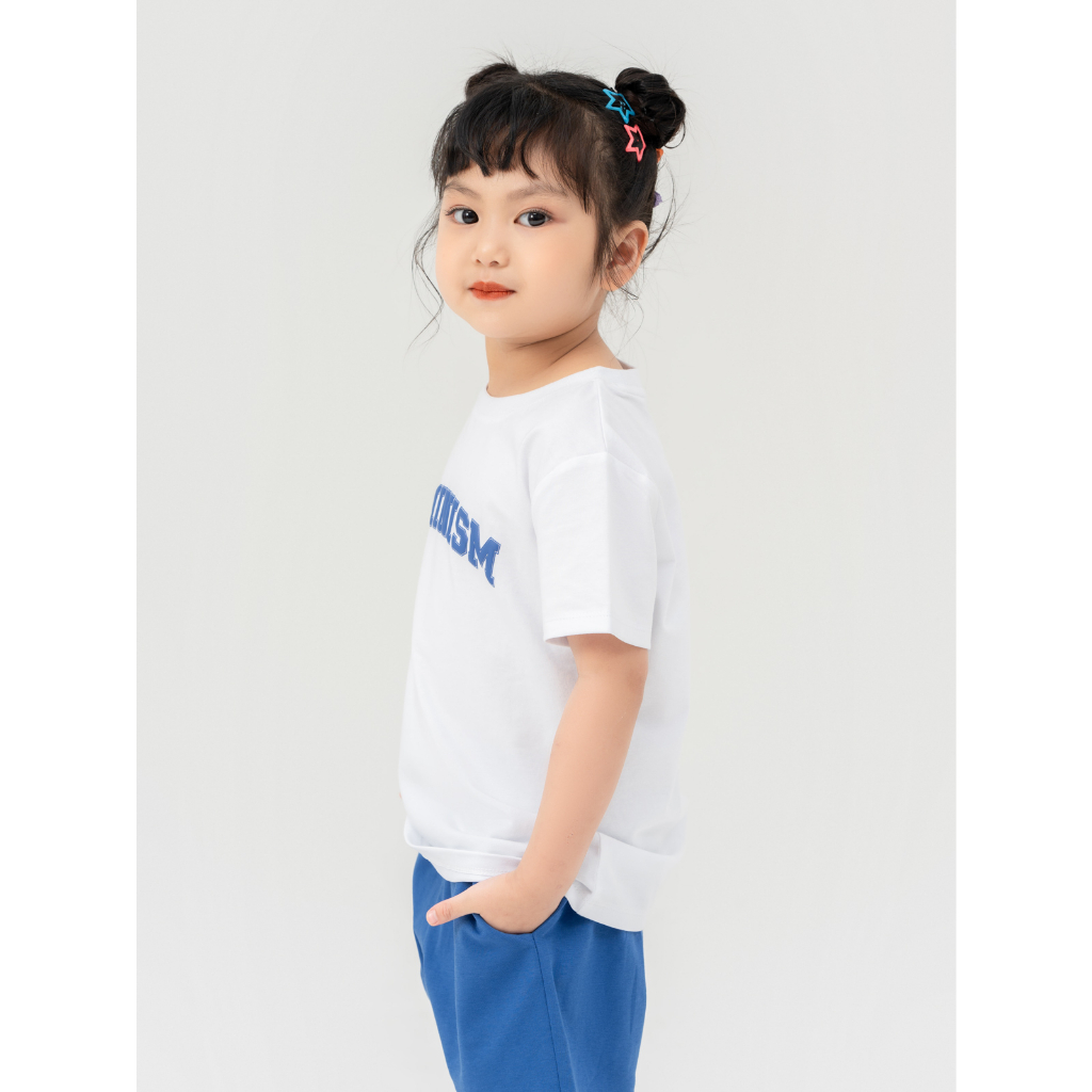 Bộ đồ trẻ em Yody in chữ Feminism chất liệu cotton bột ngô thoáng mát mềm mịn BDK6082