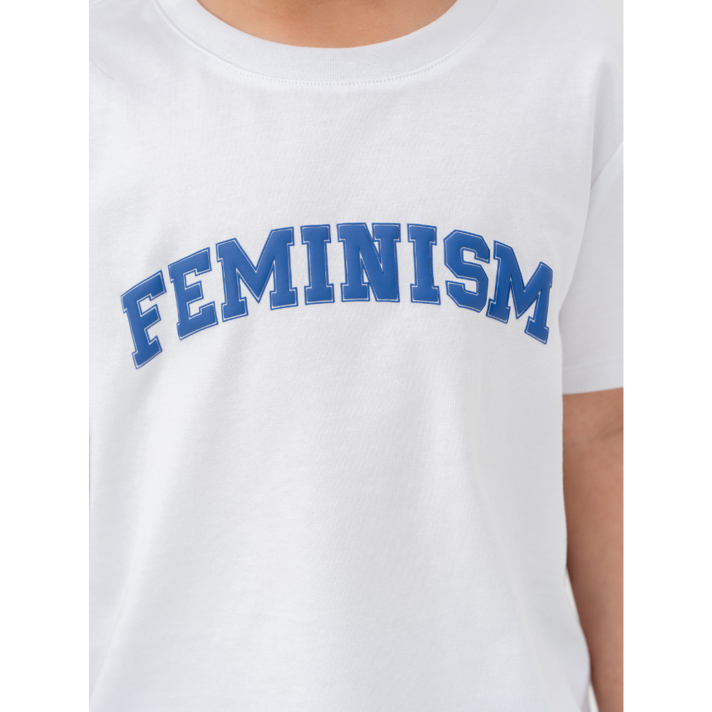 Bộ đồ trẻ em Yody in chữ Feminism chất liệu cotton bột ngô thoáng mát mềm mịn BDK6082