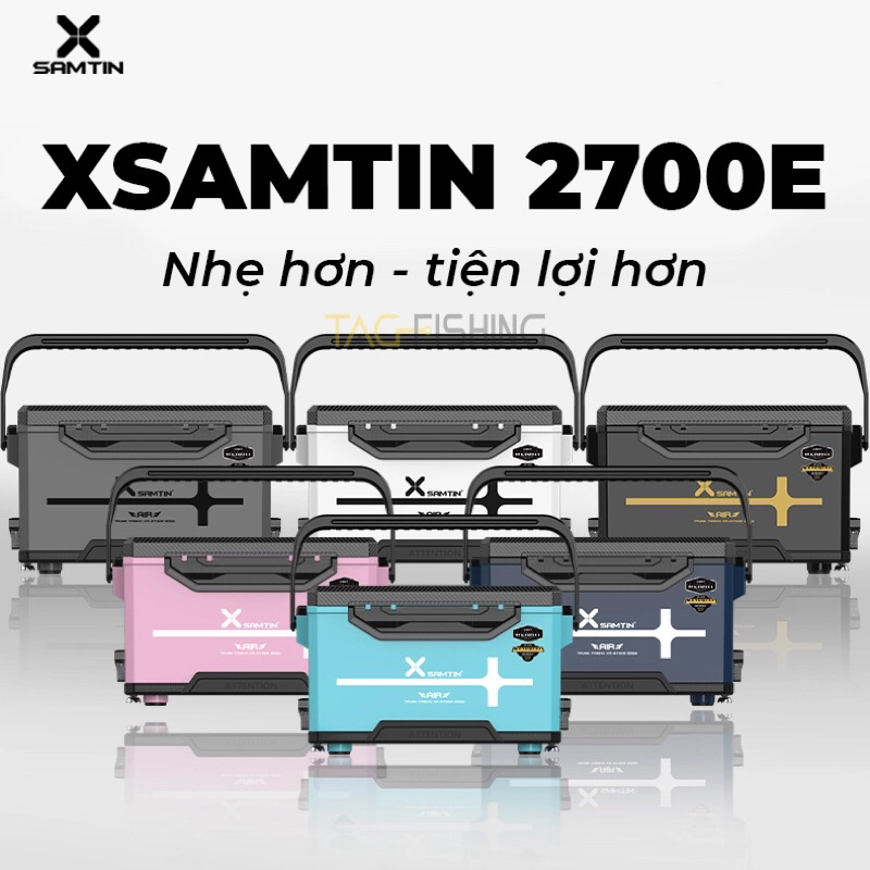 Thùng Câu Đài Xsamtin 2700E 27 Lít (Nắp Carbon) - Chính Hãng