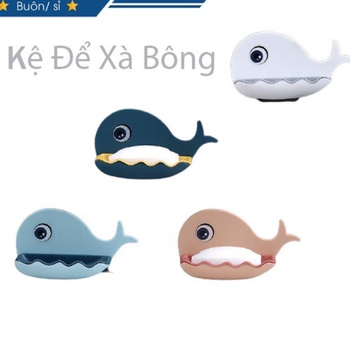 Kệ Để Xà Bông Tắm Hình Cá Voi Siêu Xinh Mẫu Mới Nhất, Kệ Đa Năng Dán Tường Phòng Tắm