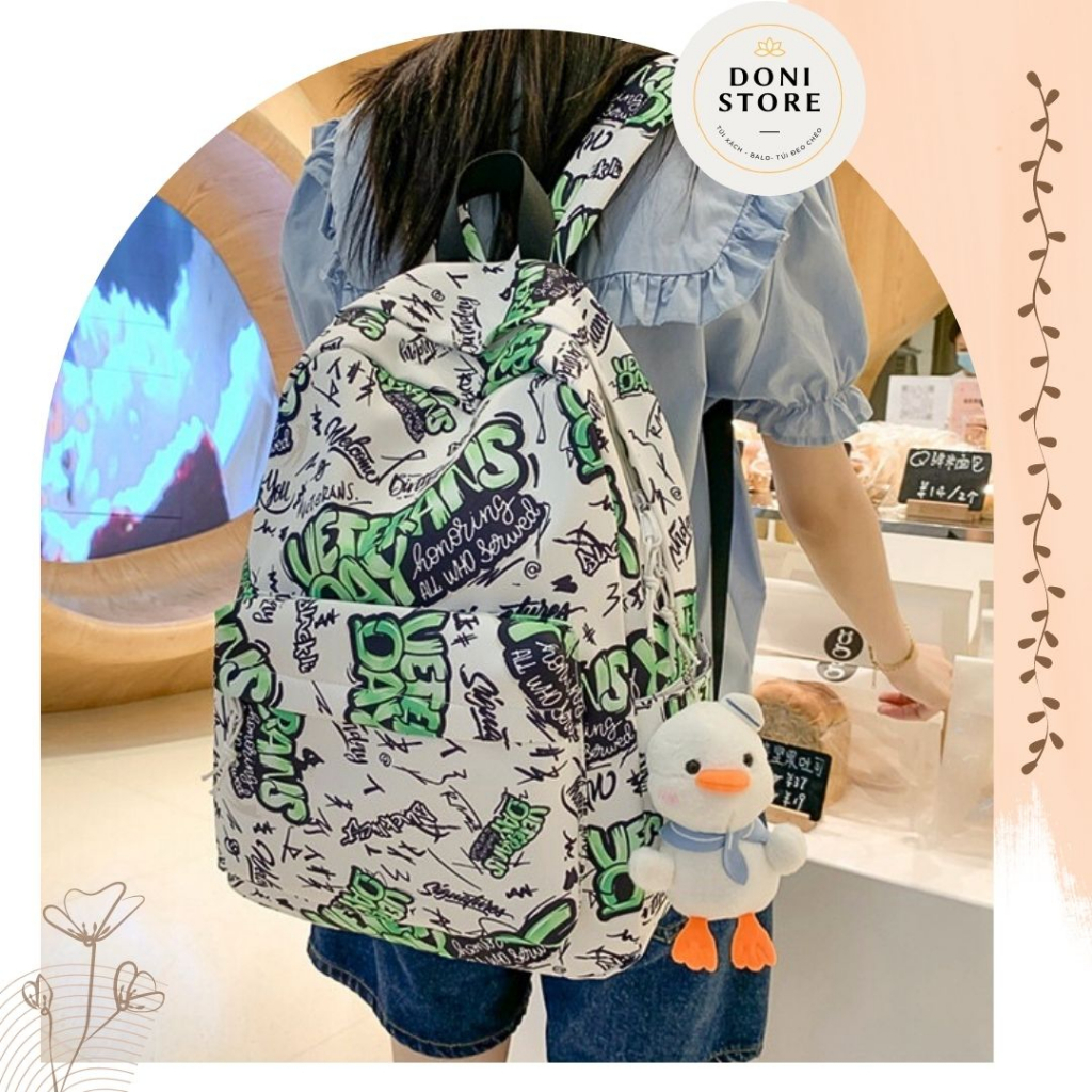Balo Thời Trang Nam Và Nữ Unisex - Ba Lô Đi Học, Đi Chơi, Du Lịch Phong Cách Ulzzang Hàn Quốc Đựng Vừa Laptoo