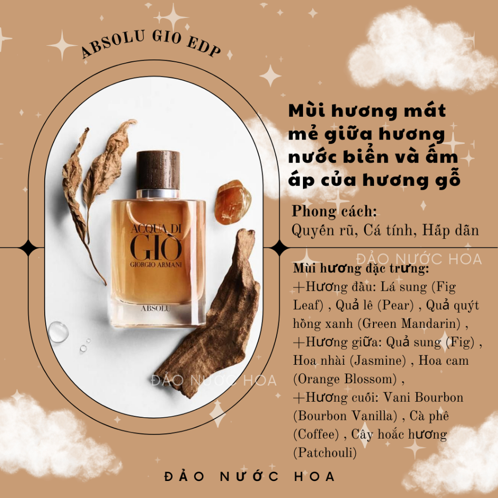 Nước hoa GIO AR.M.ANI 10ml nước hoa nam tươi mát tinh tế đảo nước hoa - A34