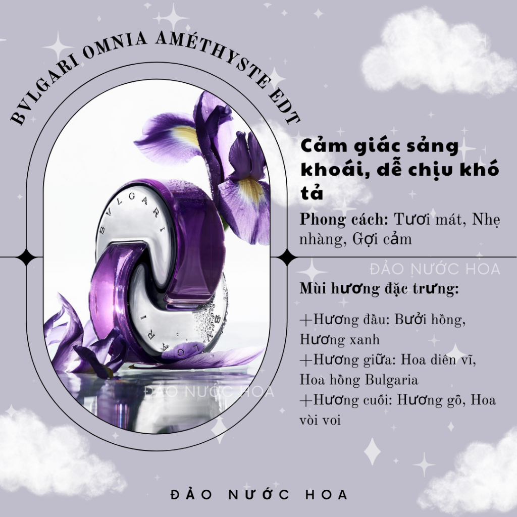 Nước hoa Omnia Amethyste siêu hot nước hoa mùa hè tươi mát đảo nước hoa -  A40