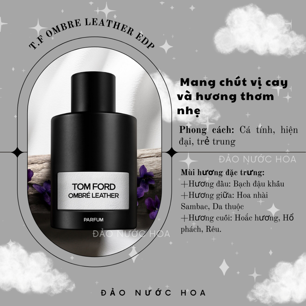 Nước hoa T.F Ombre Leather EDP nam nữ nước hoa ấm áp đảo nước hoa - A60